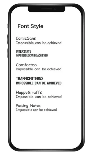 Different fonts